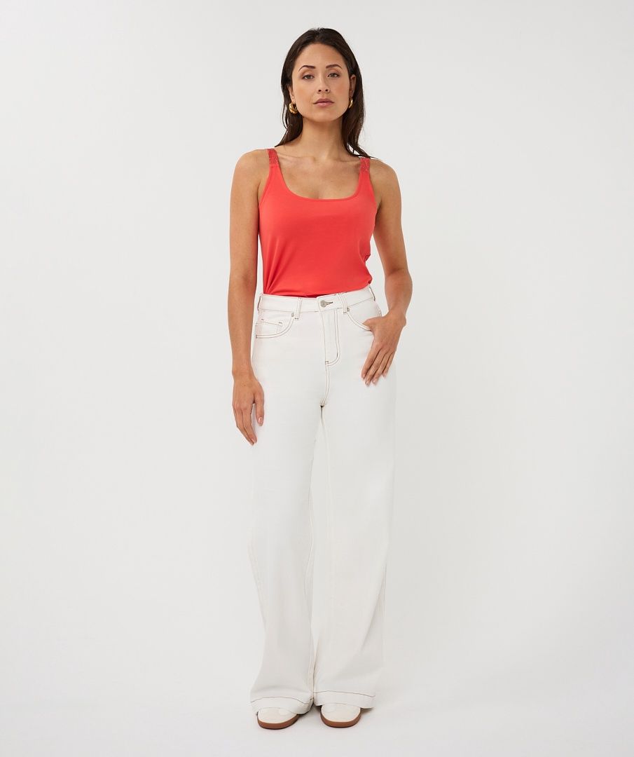 Esqualo Camisole bretelles lurex Chili Red 2630010