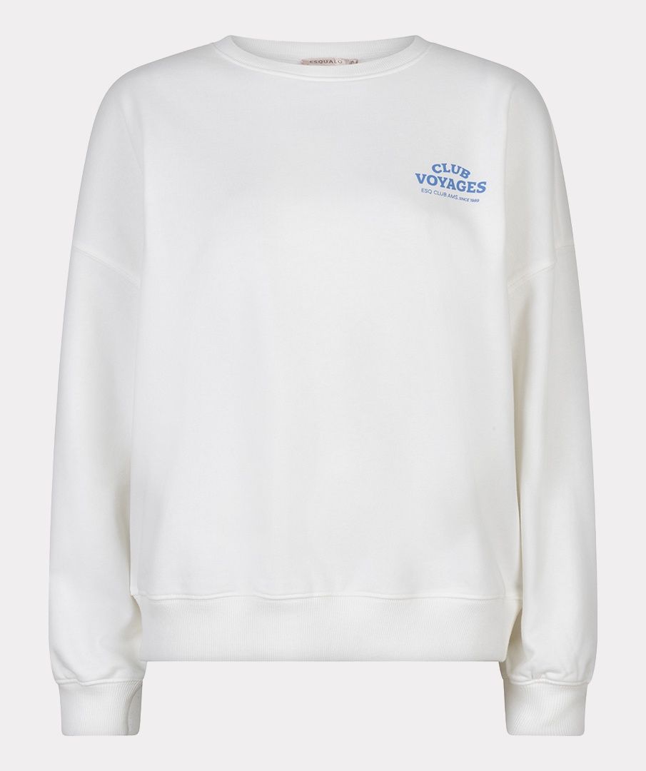 Esqualo Chandail crewneck manches longues écritures au dos Cities Sky Blue 2605019