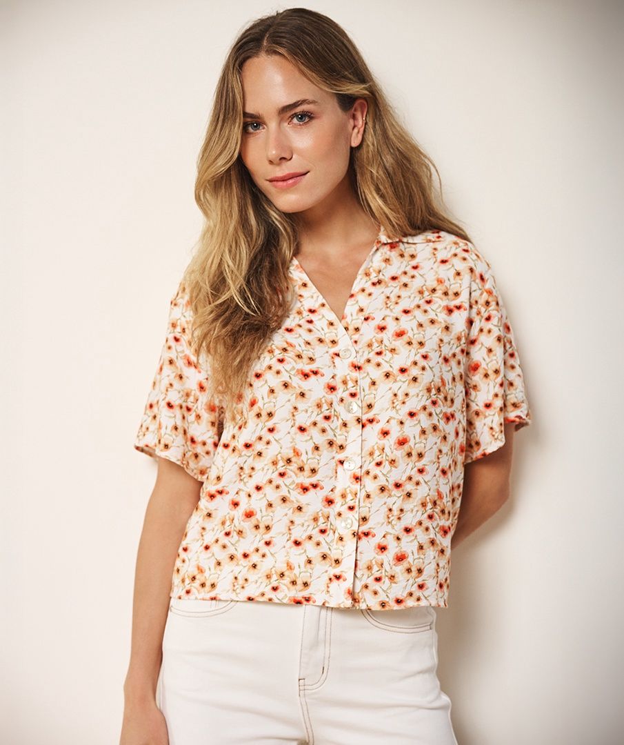 Esqualo Blouse manches courtes imprimé floral 2610023