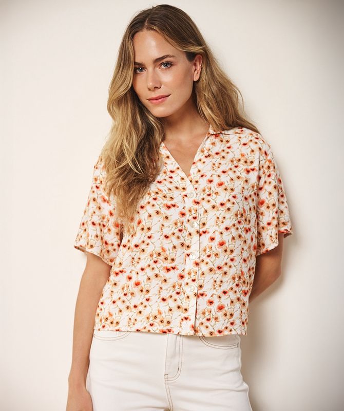 Esqualo Blouse manches courtes imprimé floral 2610023
