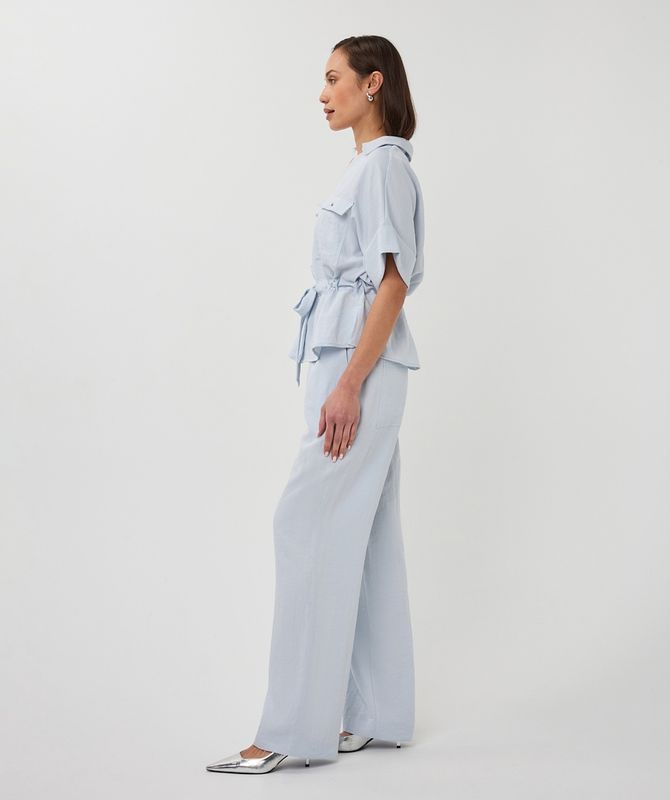 Esqualo Veston manches courtes coupe ajusté à la taille bleu pâle 2610038