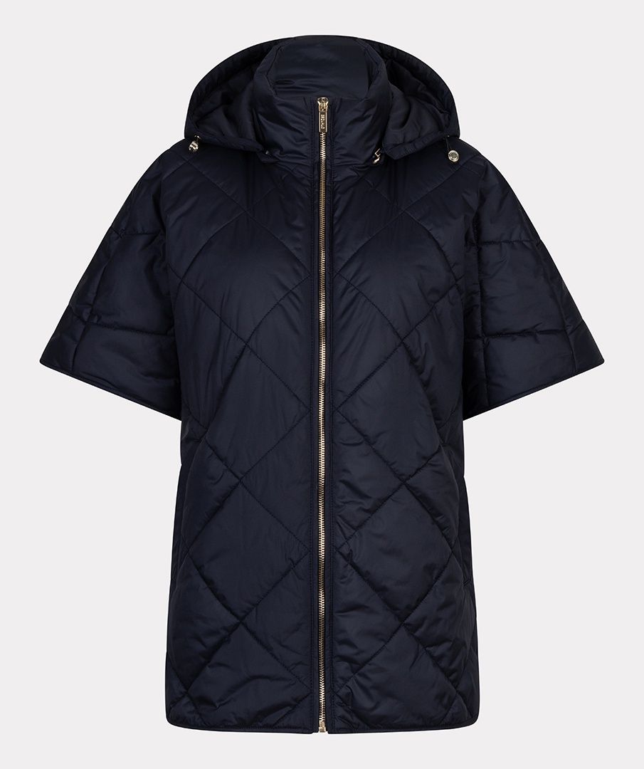 Esqualo Poncho veste matelassée sans manche avec capuchon marine  2637009