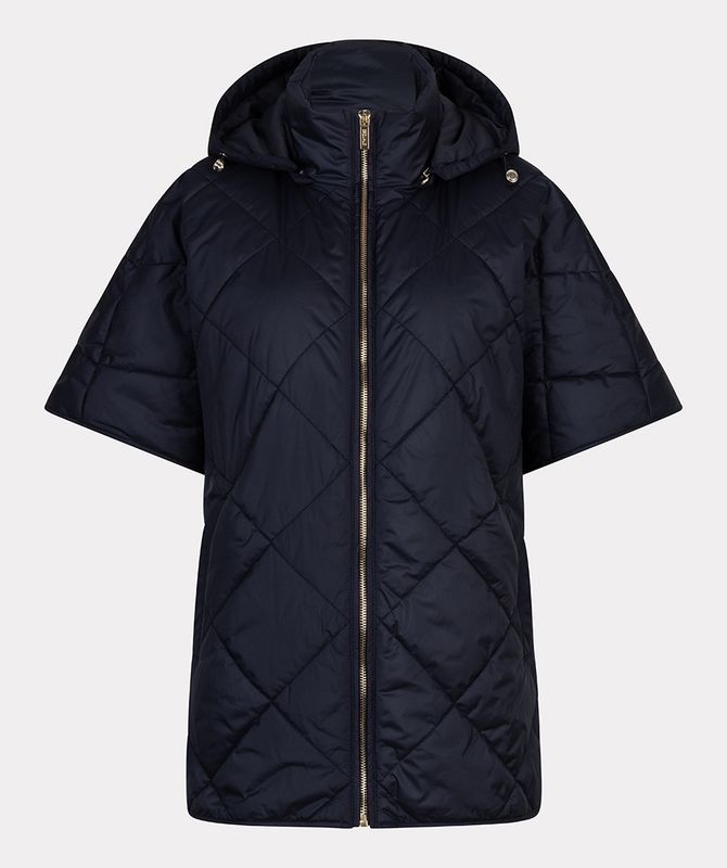 Esqualo Poncho veste matelassée sans manche avec capuchon marine  2637009