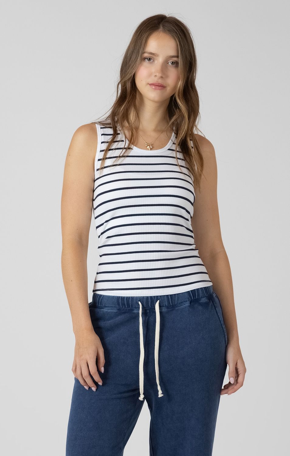 Dex Camisole rib rayures marine 2724300