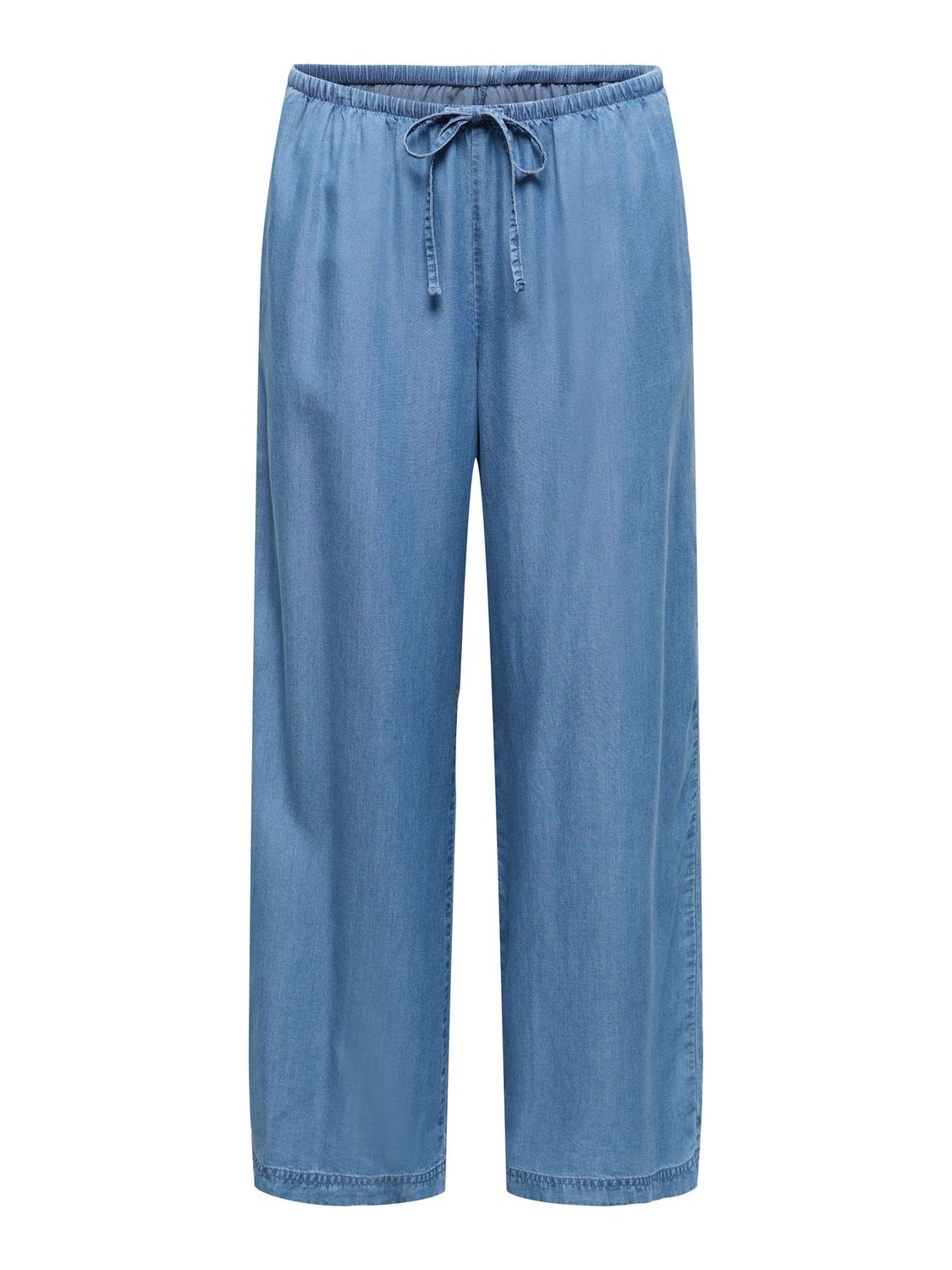 Only Pantalon pull-up avec cordon tencel bleu moyen 15363959