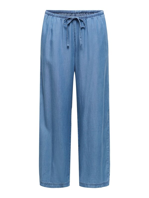 Only Pantalon pull-up avec cordon tencel bleu moyen 15363959