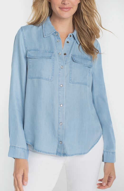 Liverpool Chemisier jeans avec poches Malibu light LM8H17Y47