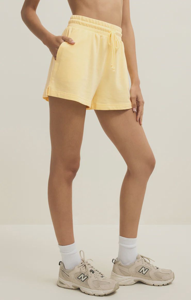 Zsupply Short yellow butter taille élastique avec cordon et poches ZVS261561