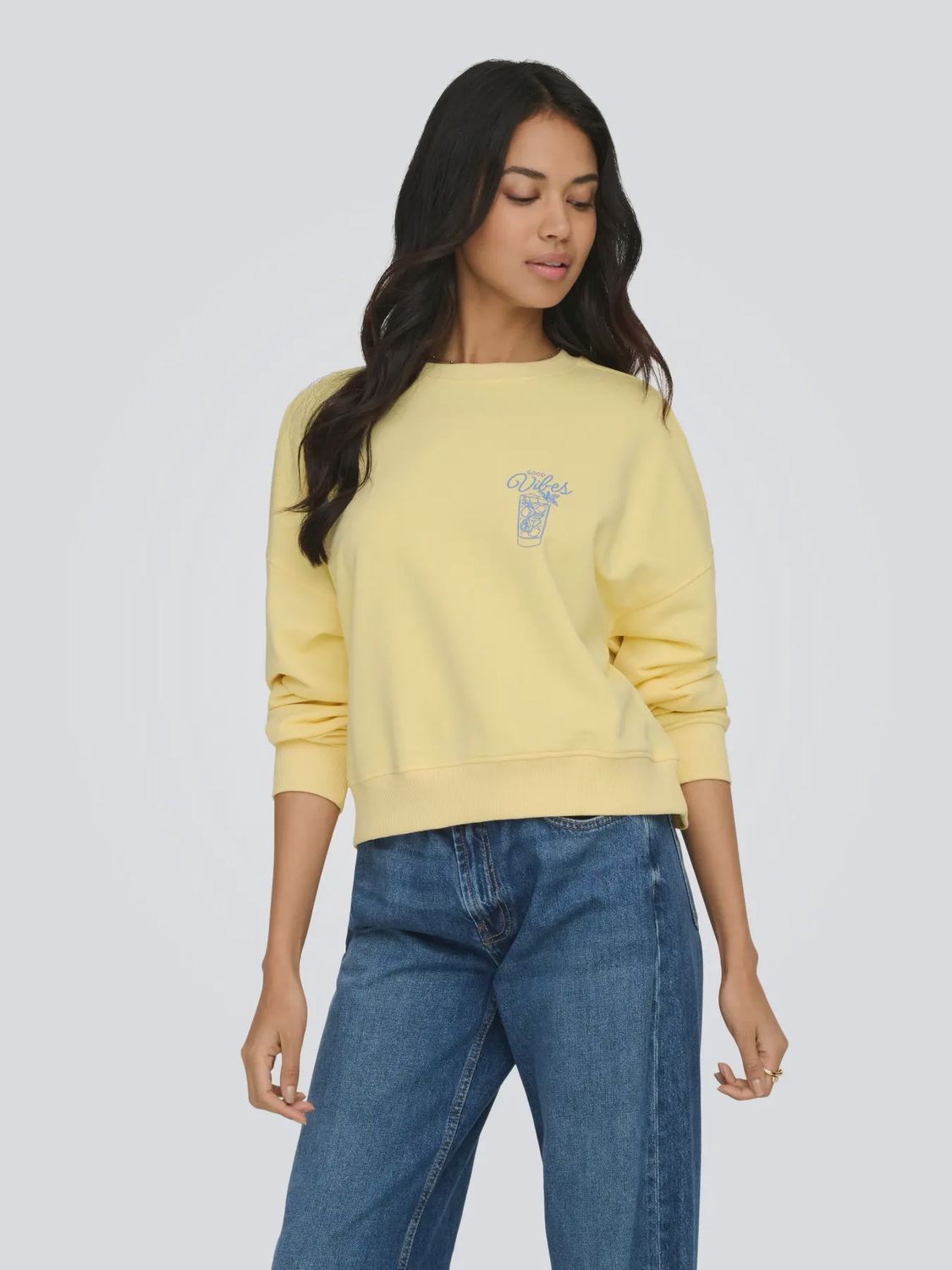 Only chandail manches longues Good vibes sunlight 15372446