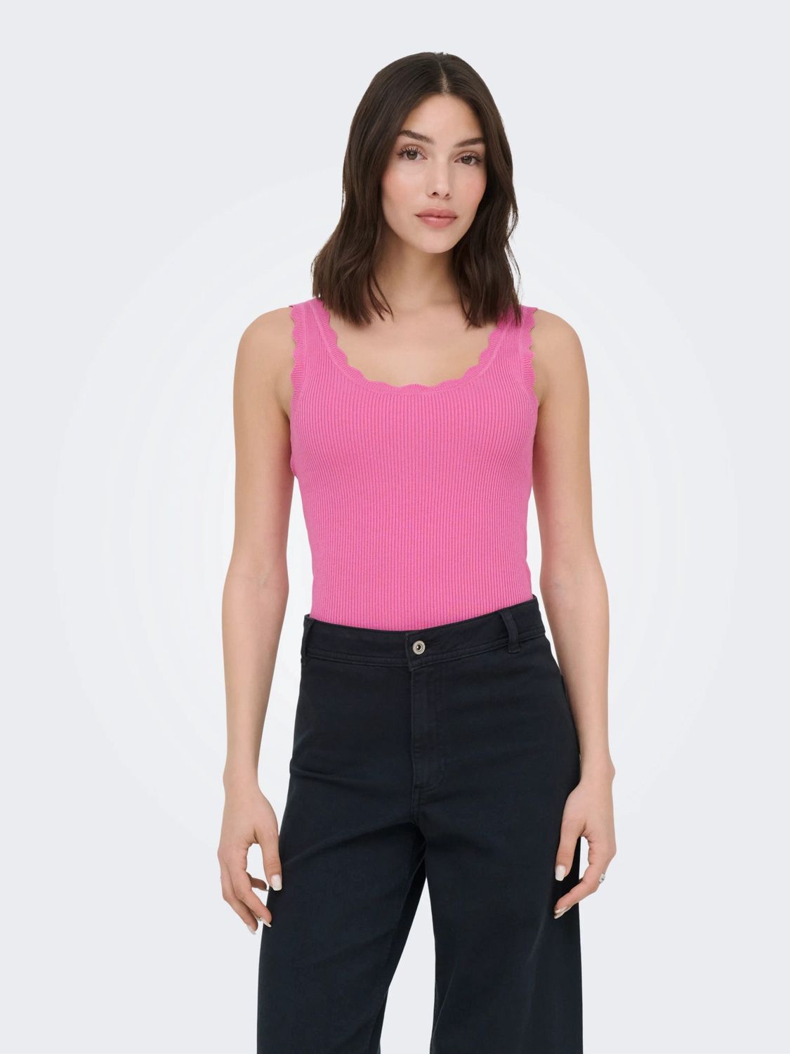 JDY Camisole Wild Orchid avec rebord ondulé 15290585