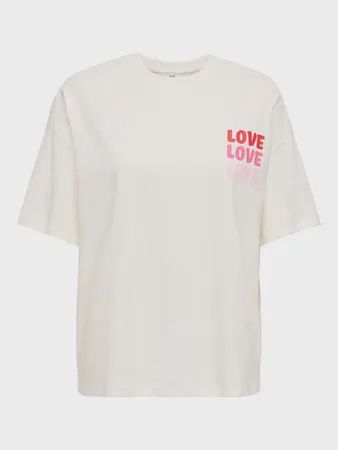 Only T-shirt offwhite écriture LOVE 15356228