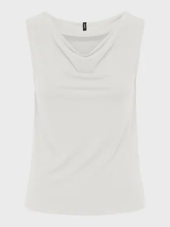 Only Camisole blanche à col baveux 15351020