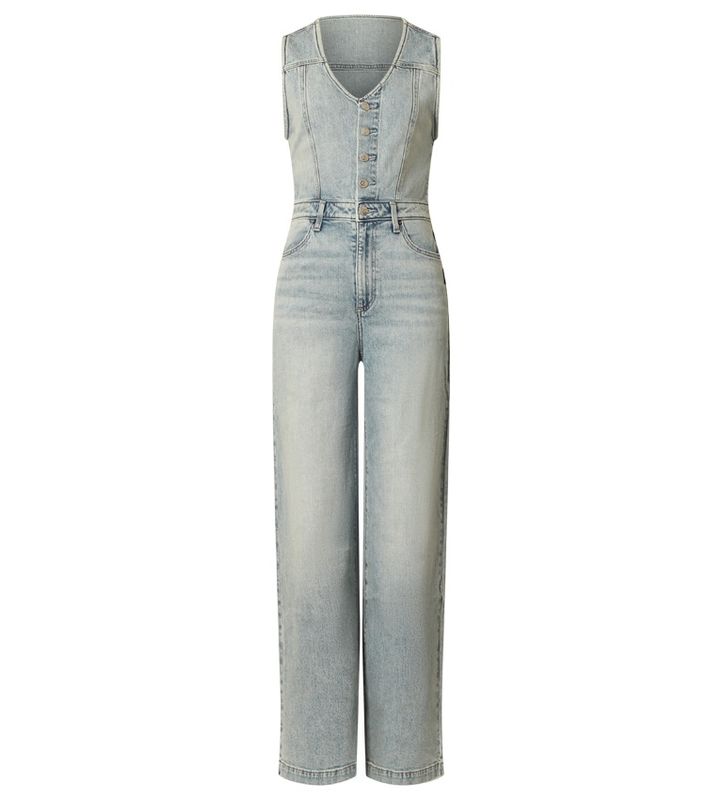 Silver Salopette de jeans sans manches longueur 31 L70905HDR291