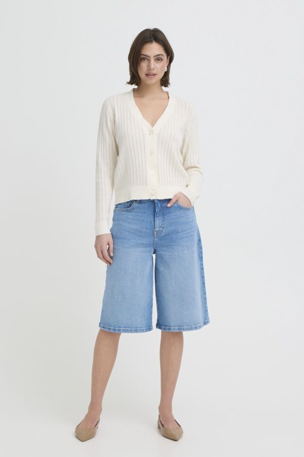 Fransa Short jeans style Jort bleu denim pâle 20617695