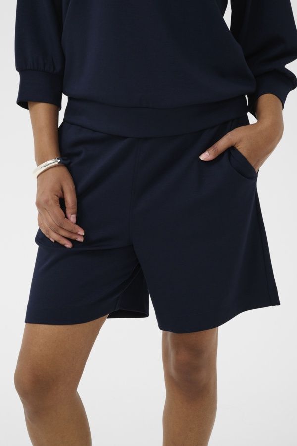 Kaffe Short jersey marine avec poches 10511810