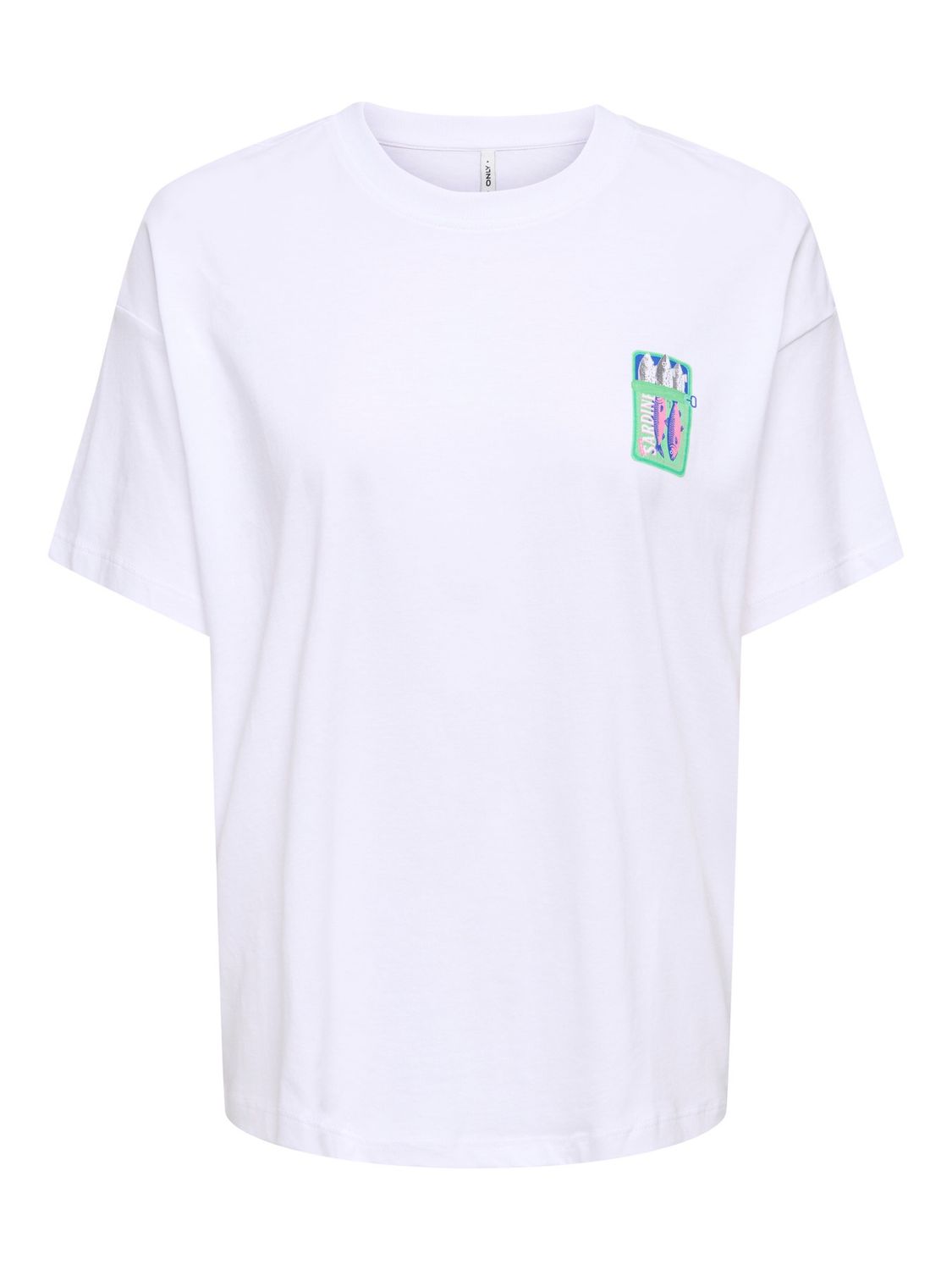 Only T-shirt coupe ample blanc image Sardine 15346761