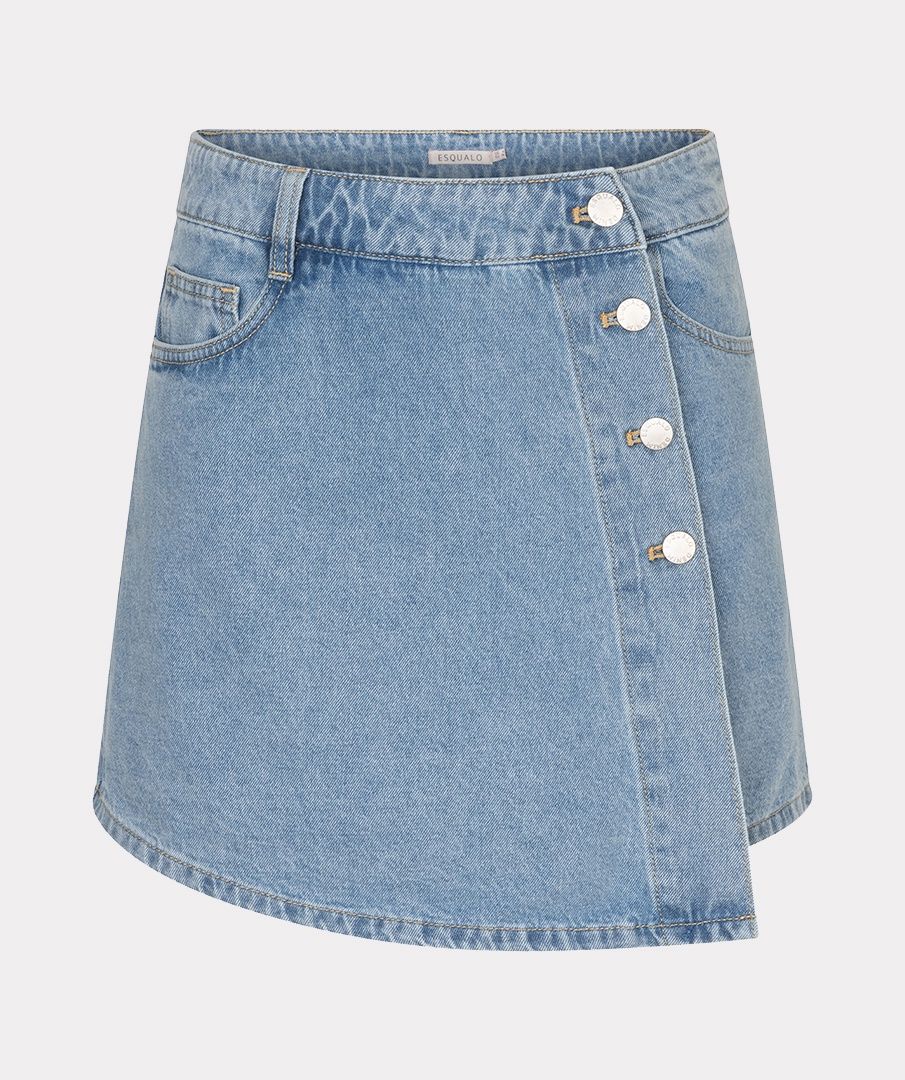 Esqualo Jupe short denim bleu pâle 2612208