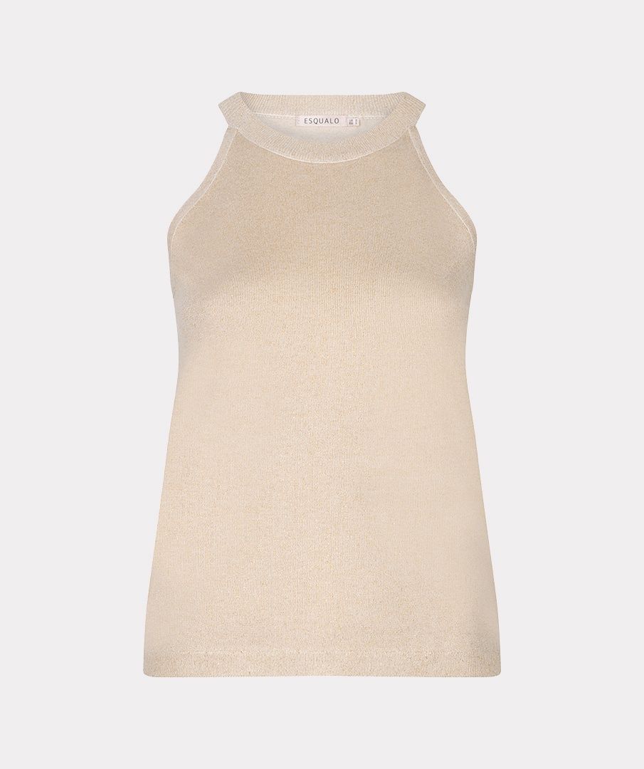 Esqualo Haut au cou beige lurex 2627205