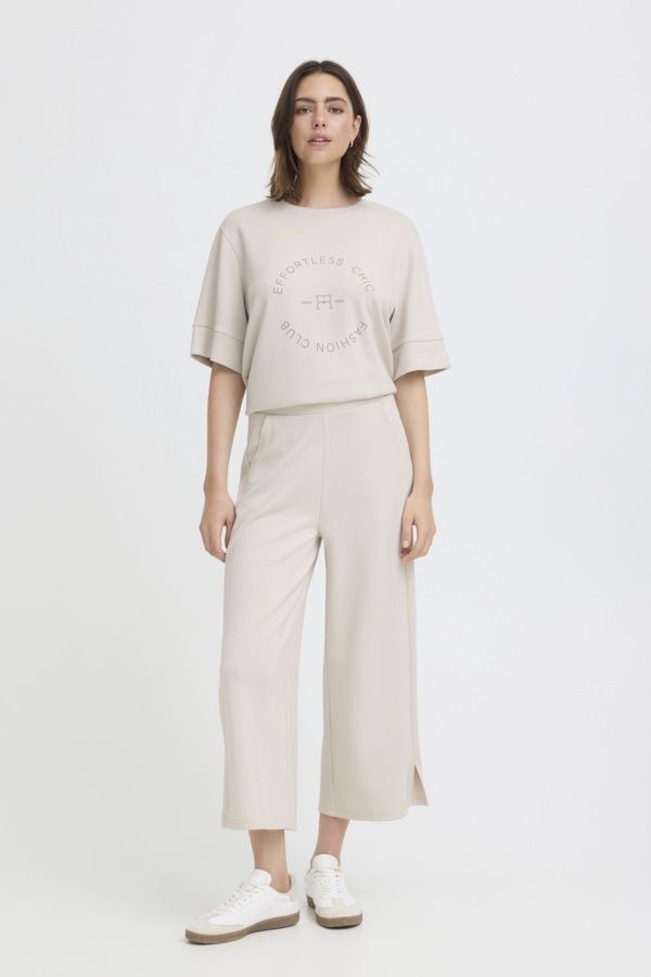 Fransa Pantalon modal taille élastique Gray Morning 20617745