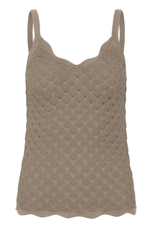 Fransa Haut tricot à bretelles brun mountain trail 20617729