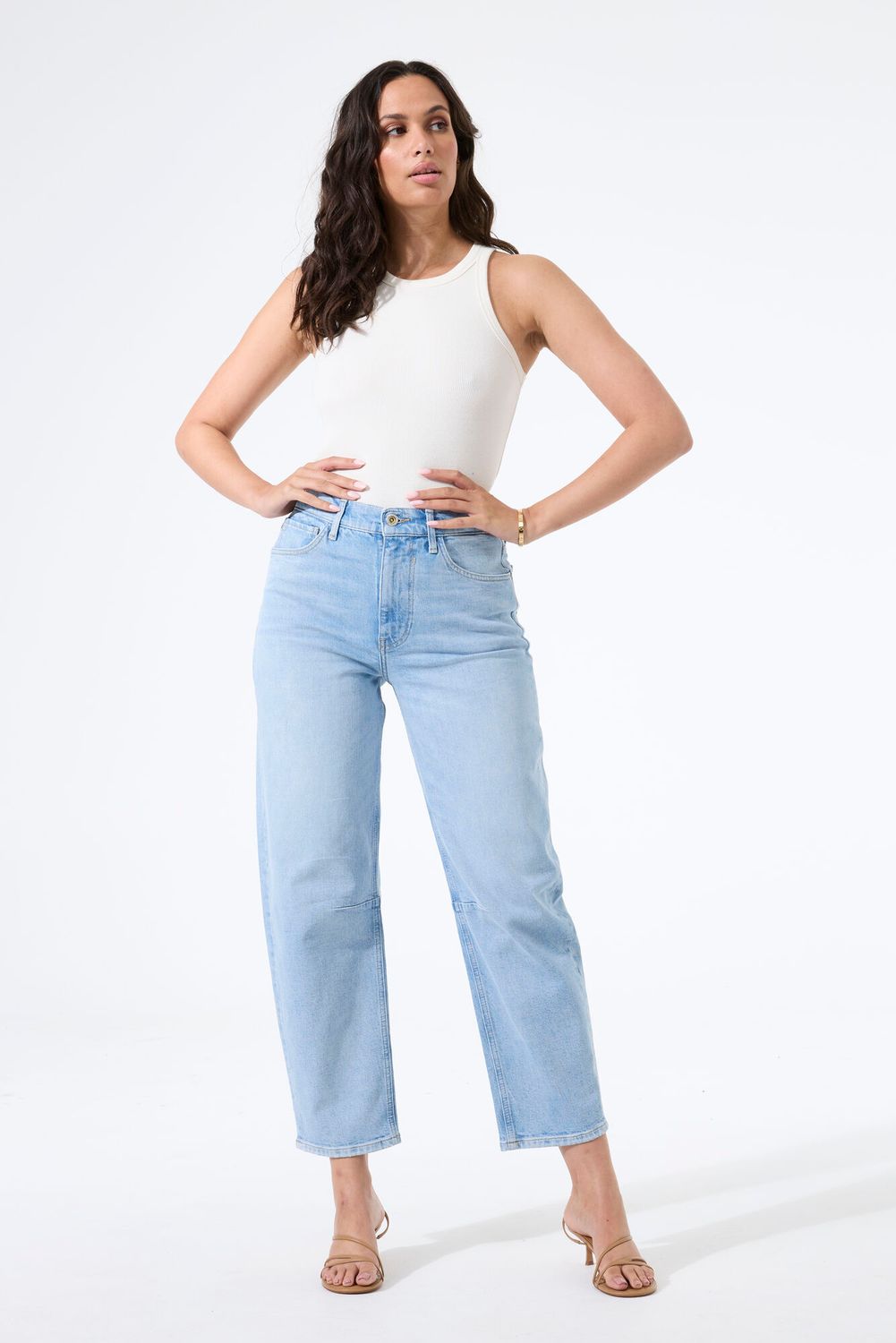 Garcia Jeans Chyla Barrel bleu pâle longueur 30 282-30