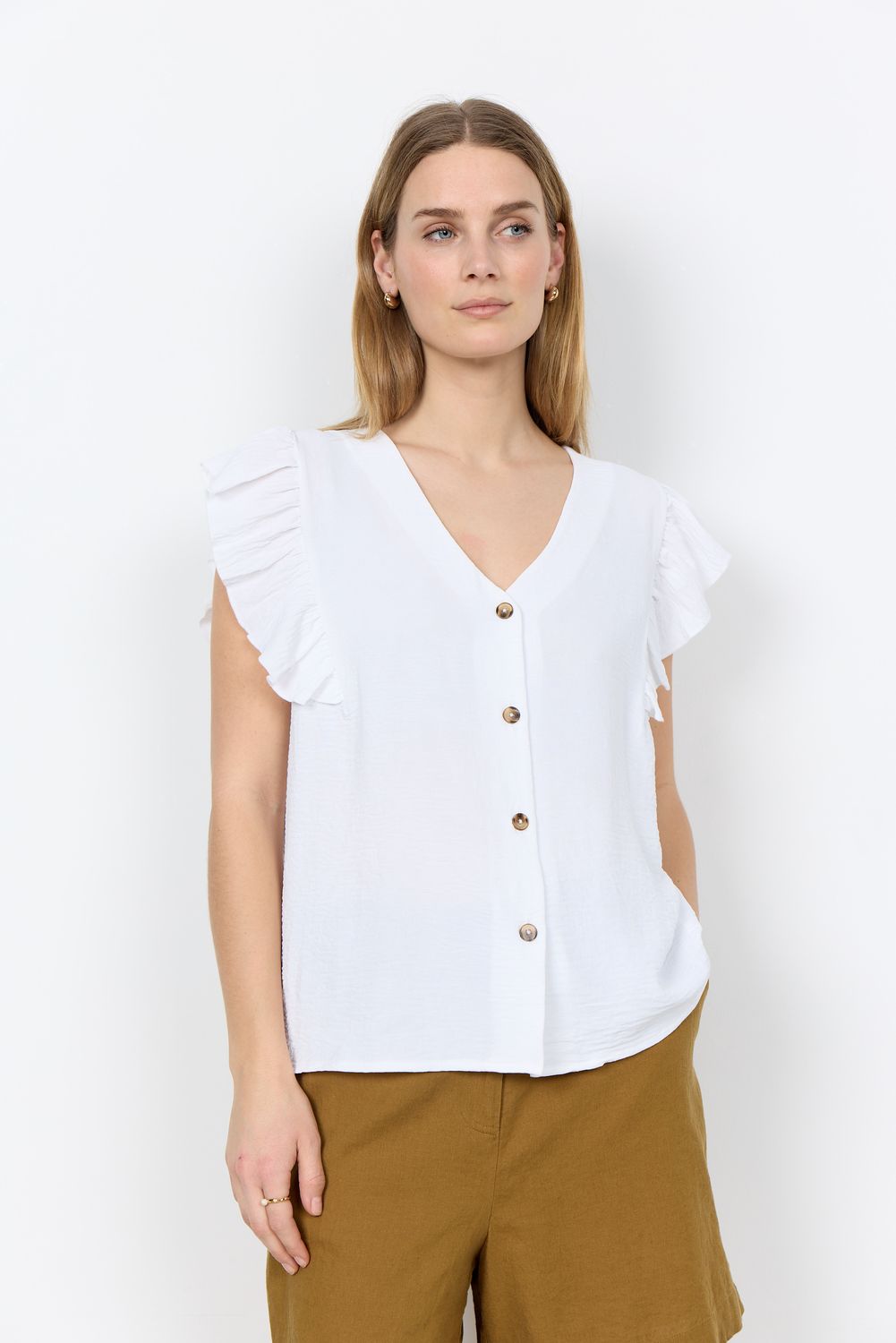 Soya Concept Blouse manches volants blanche 41703