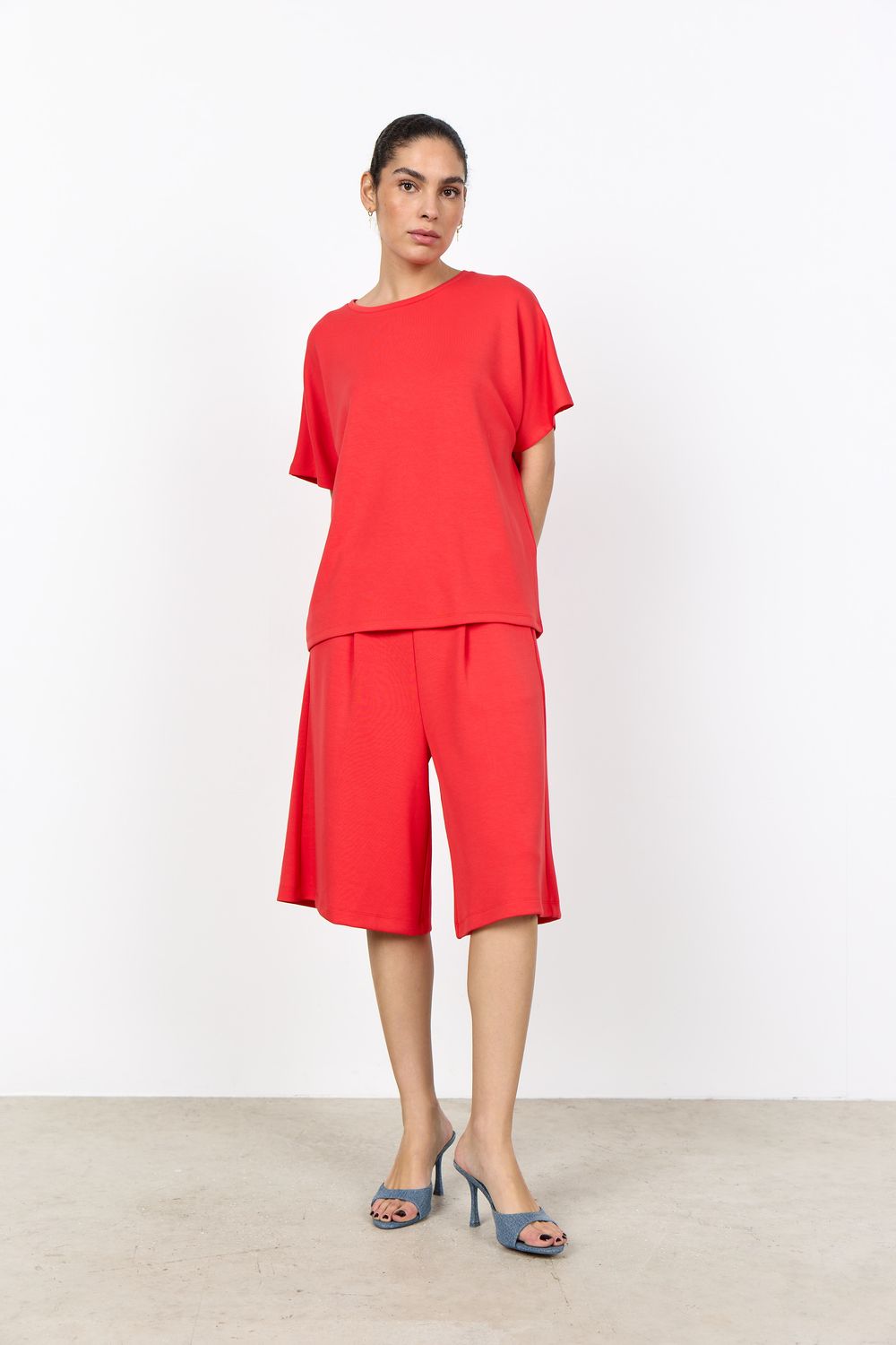 Soya Concept Chandail coupe ample col rond corail 27792