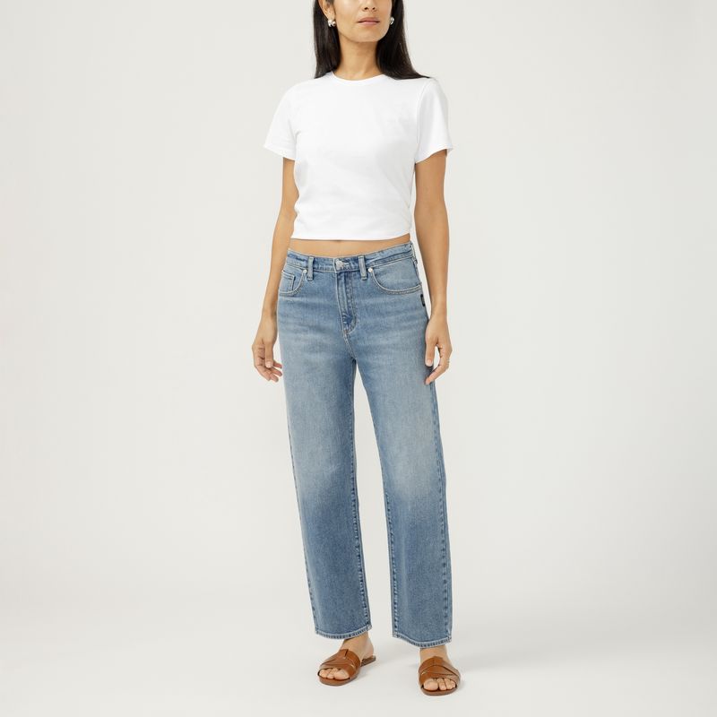 Silver Jeans 90s Relaxed Straight longueur 28 coupe crop L83483HDR320