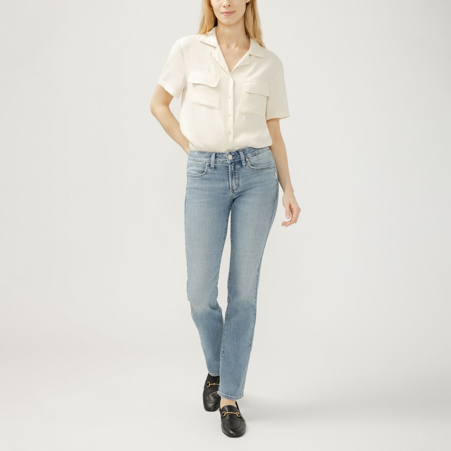 Silver Jeans Classic Straight coupe régulière L93467CVS299
