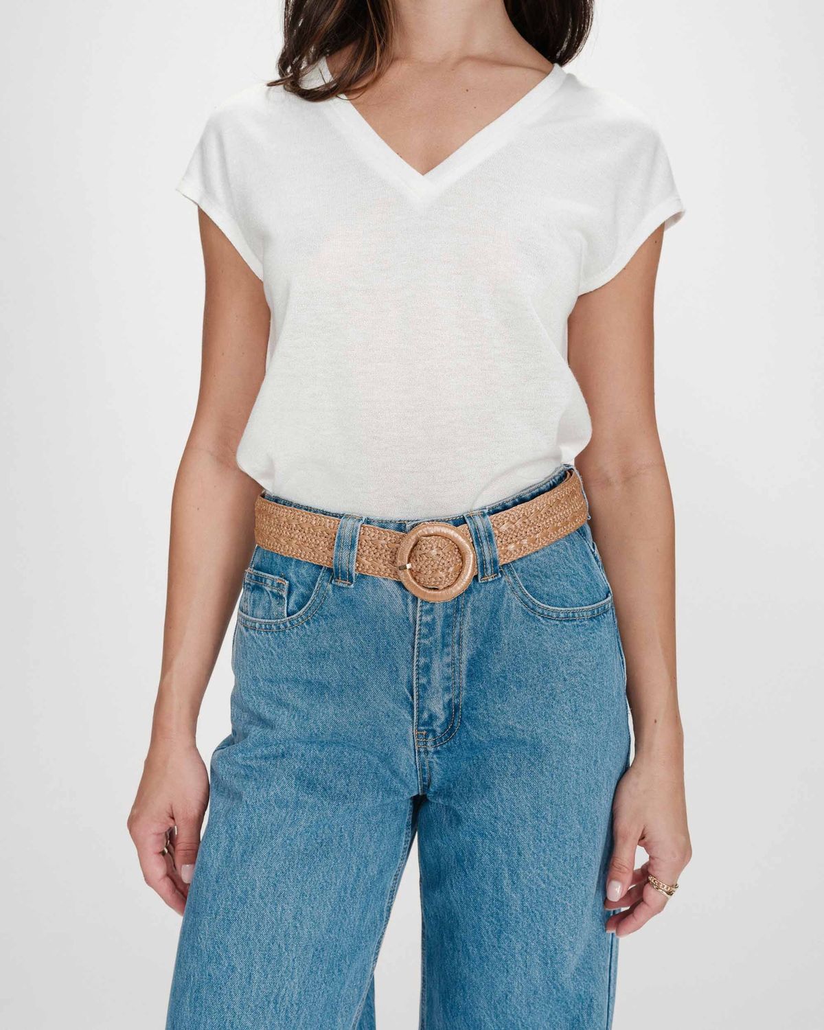 Grace&amp;Mila Ceinture tressée VARELLE camel 11024