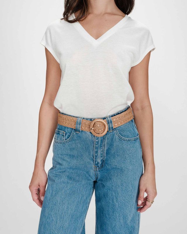Grace&amp;Mila Ceinture tressée VARELLE camel 11024