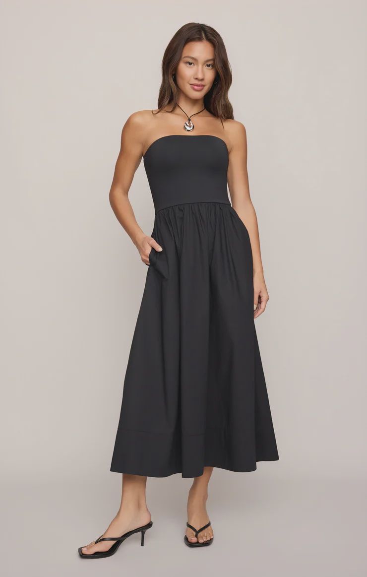 ZSupply Robe midi noire strapless ZD262829
