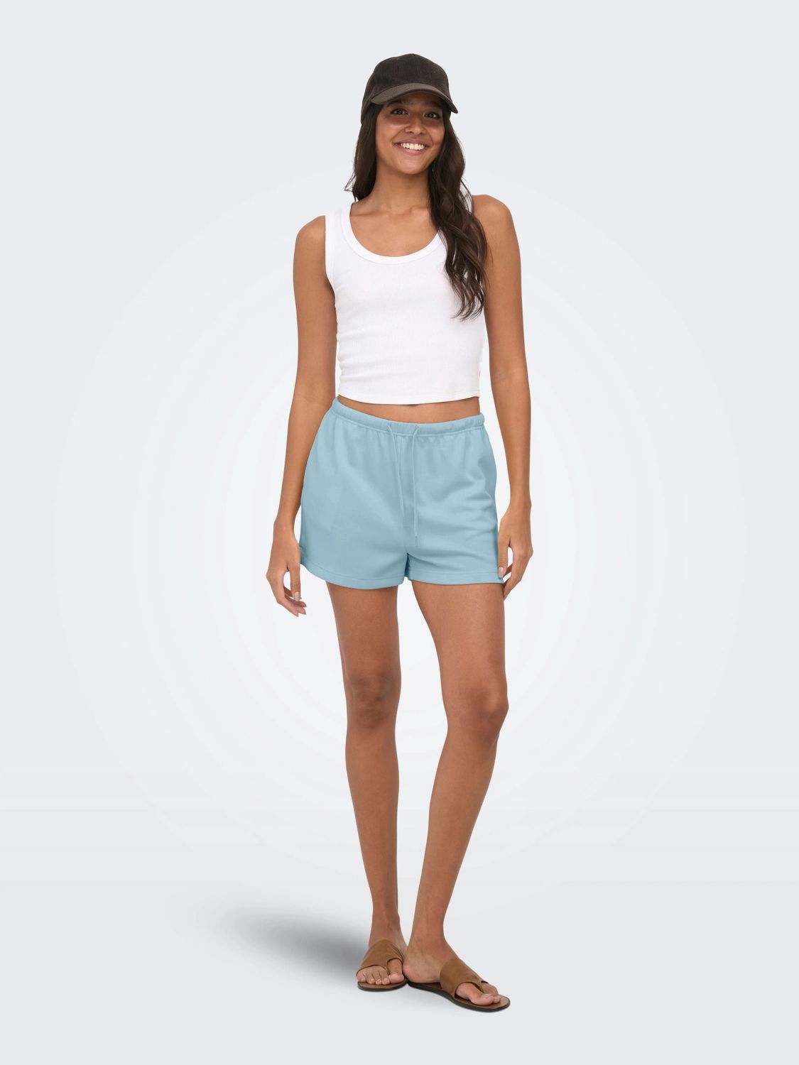 Only Short court modal taille élastique bleu 15376071