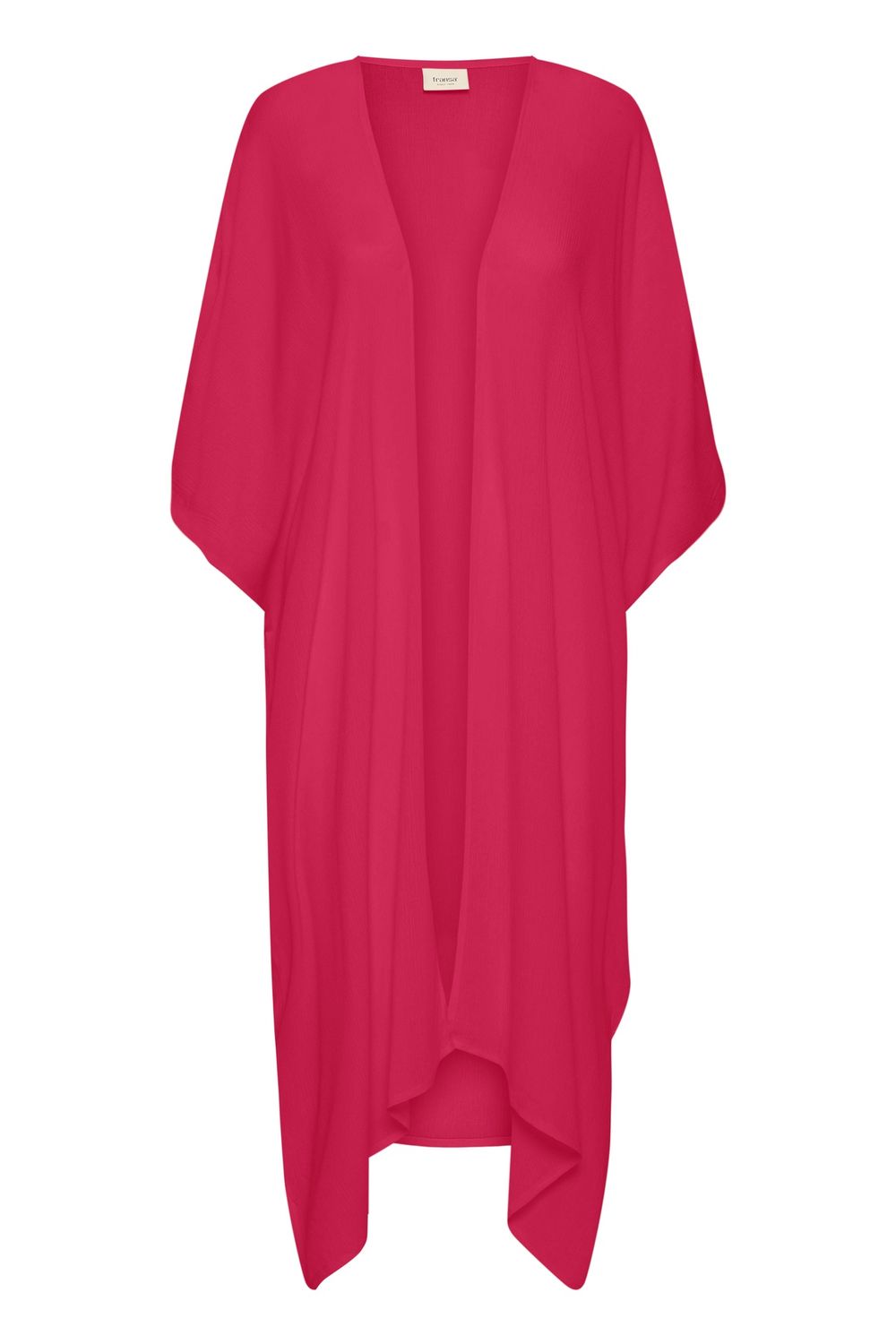Fransa Kaftan/Kimono rose fuchsia ouvert manche au coude 20617973