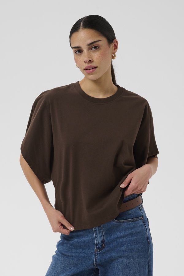 Kaffe T-Shirt manches courtes surdimensionnées coupe droite Coffee Bean 10511513