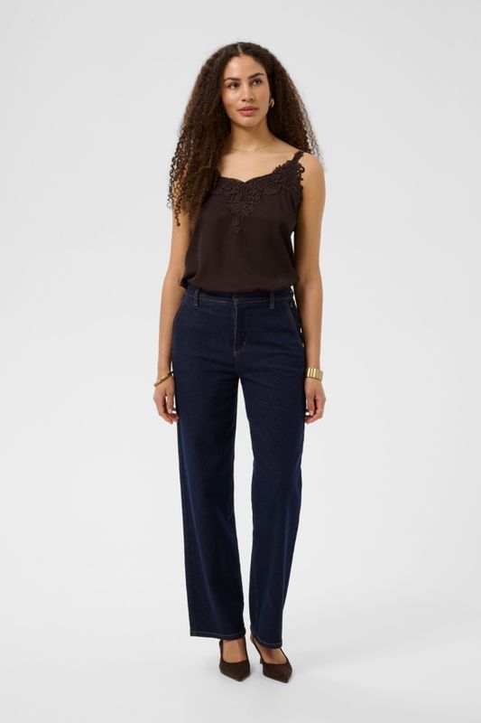 Cream Jeans Visti denim très foncé jambes larges 10613942