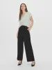 JDY Pantalon noir droit extensible taille élastique 15208430