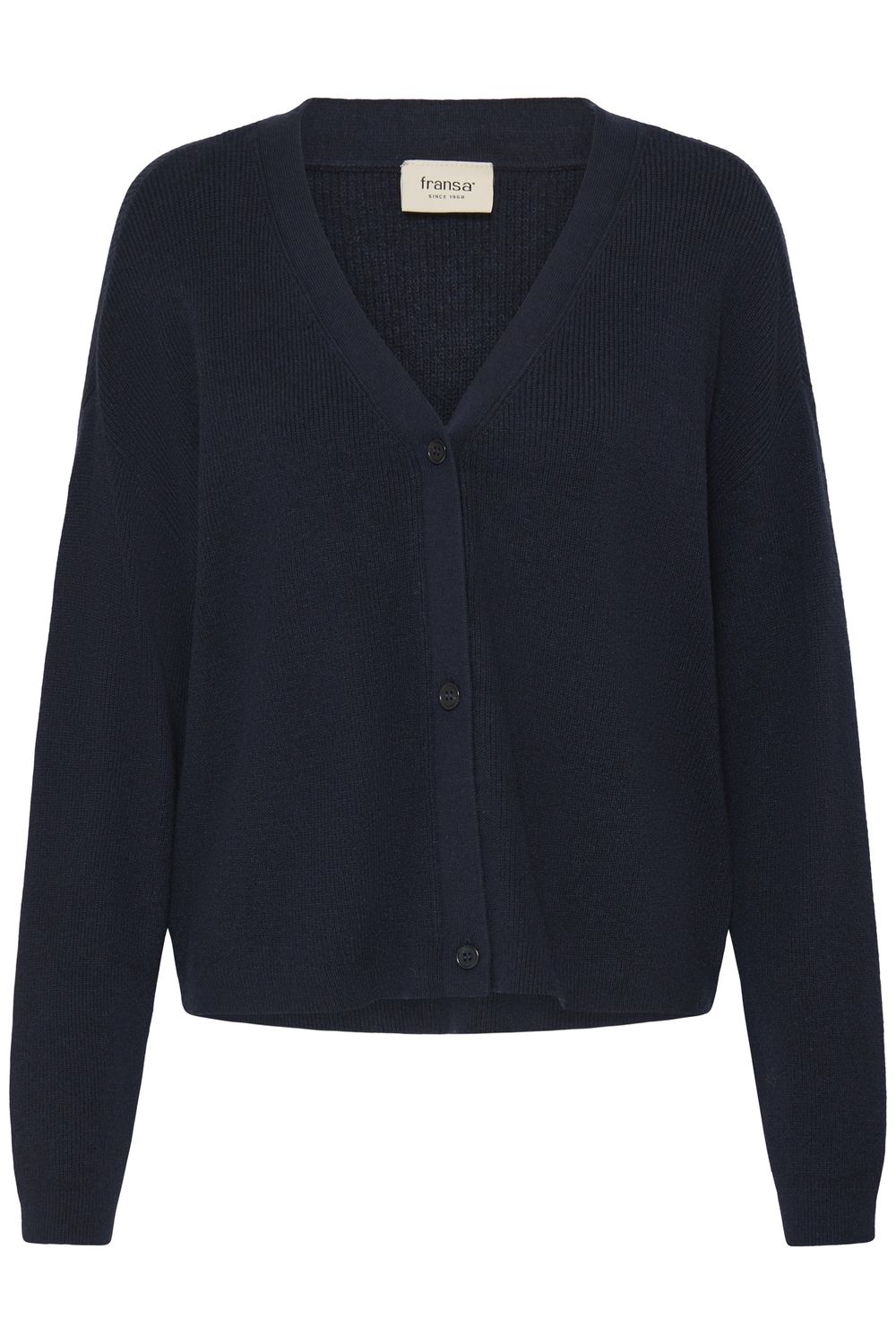 Fransa Cardigan manches longues bleu marine foncé 20618128