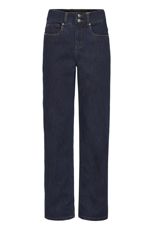 Fransa Jeans bleu indigo foncé à jambes droites avec bande de taille élastique 20618079
