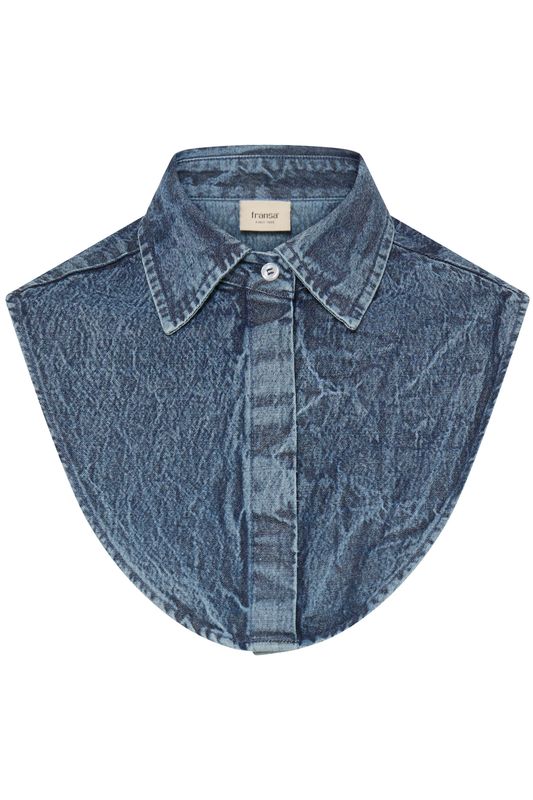 Fransa Col chemisier en jeans bleu moyen 20618168