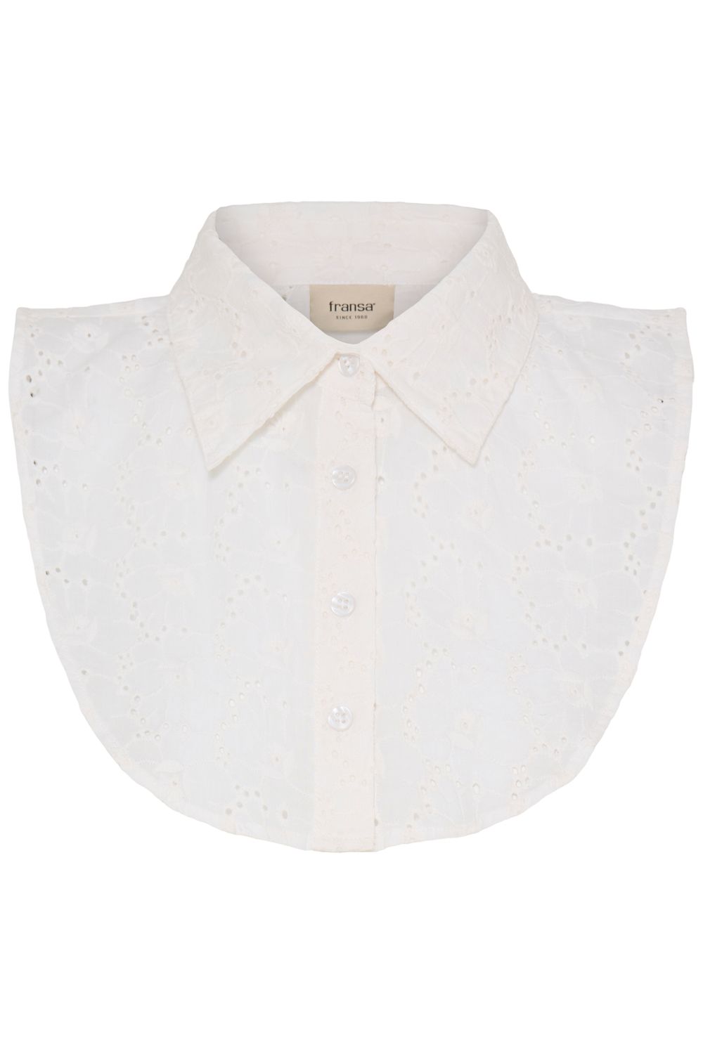 Fransa Col chemisier blanc en broderie anglaise 20618180