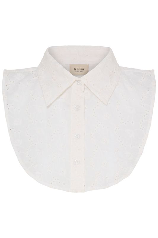 Fransa Col chemisier blanc en broderie anglaise 20618180