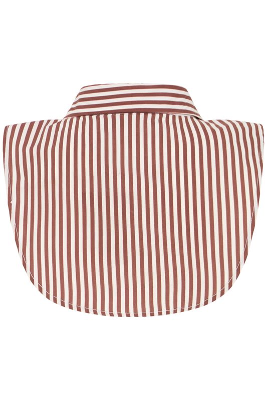 Fransa Col chemisier offwhite à rayures rhum raisin 20618180