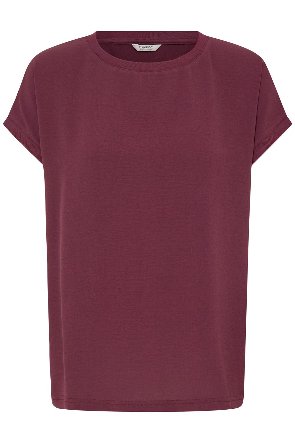 B.Young T-shirt aubergine effet satiné au devant et revers aux manches 20616338