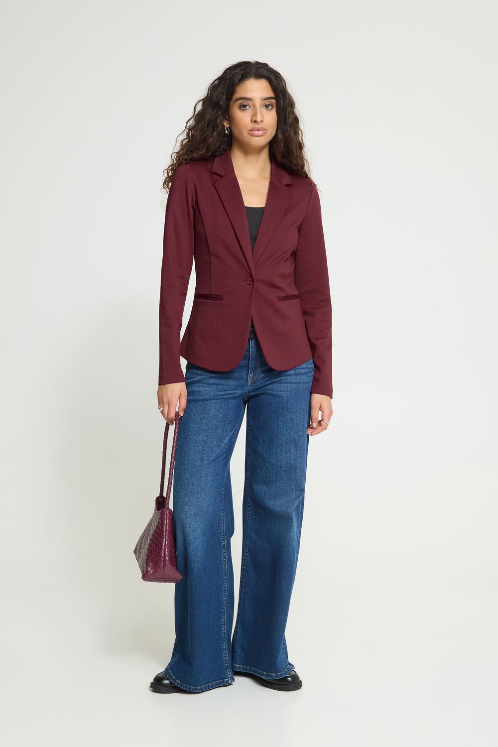 ICHI Veston Kate bordeaux ajusté 20101801