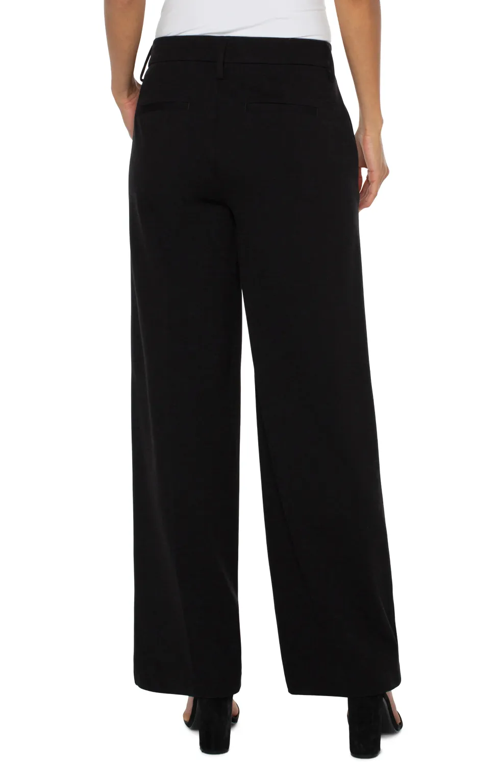 Liverpool Pantalon Kelsey trouser noir jambes larges LM4654M42