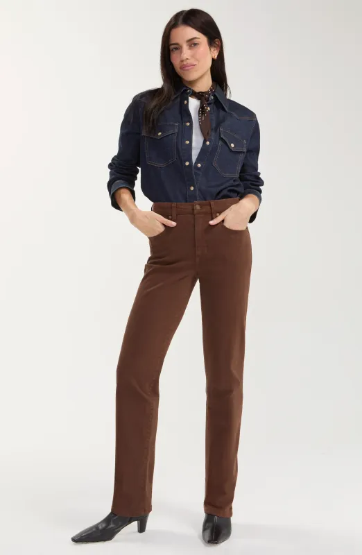 Liverpool Jeans Kennedy brun cacao jambes droites LM3176WF