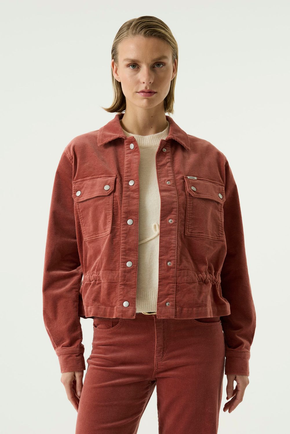 Garcia Veste en corduroy rose foncé Coral Dust T260294