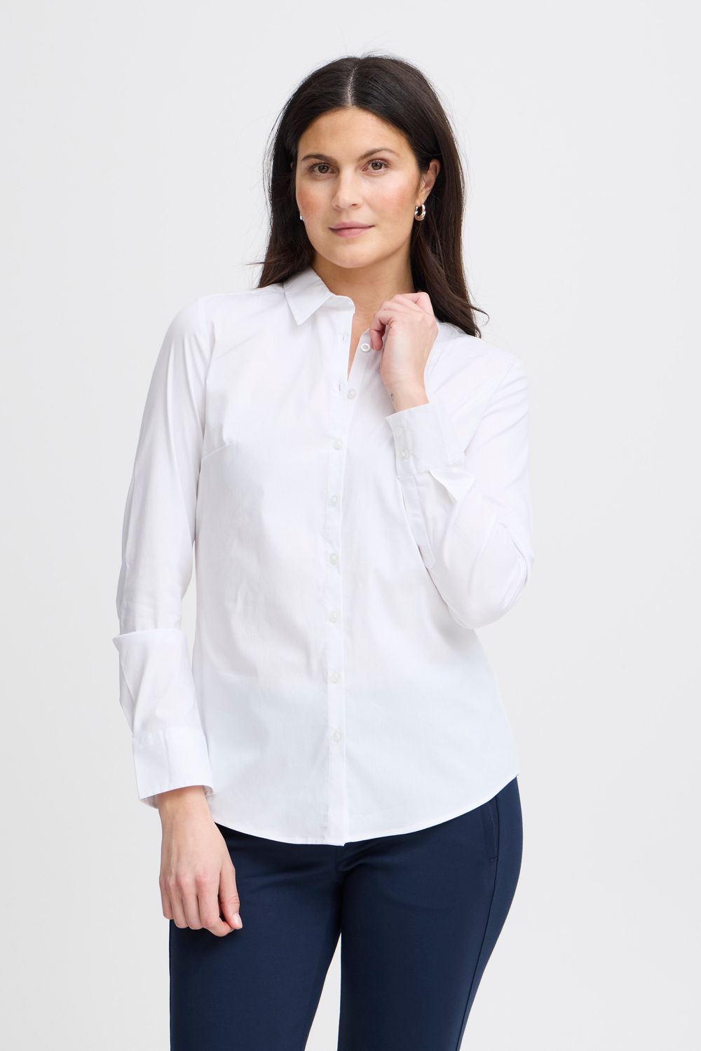 Fransa Chemise blanche de base 20600181