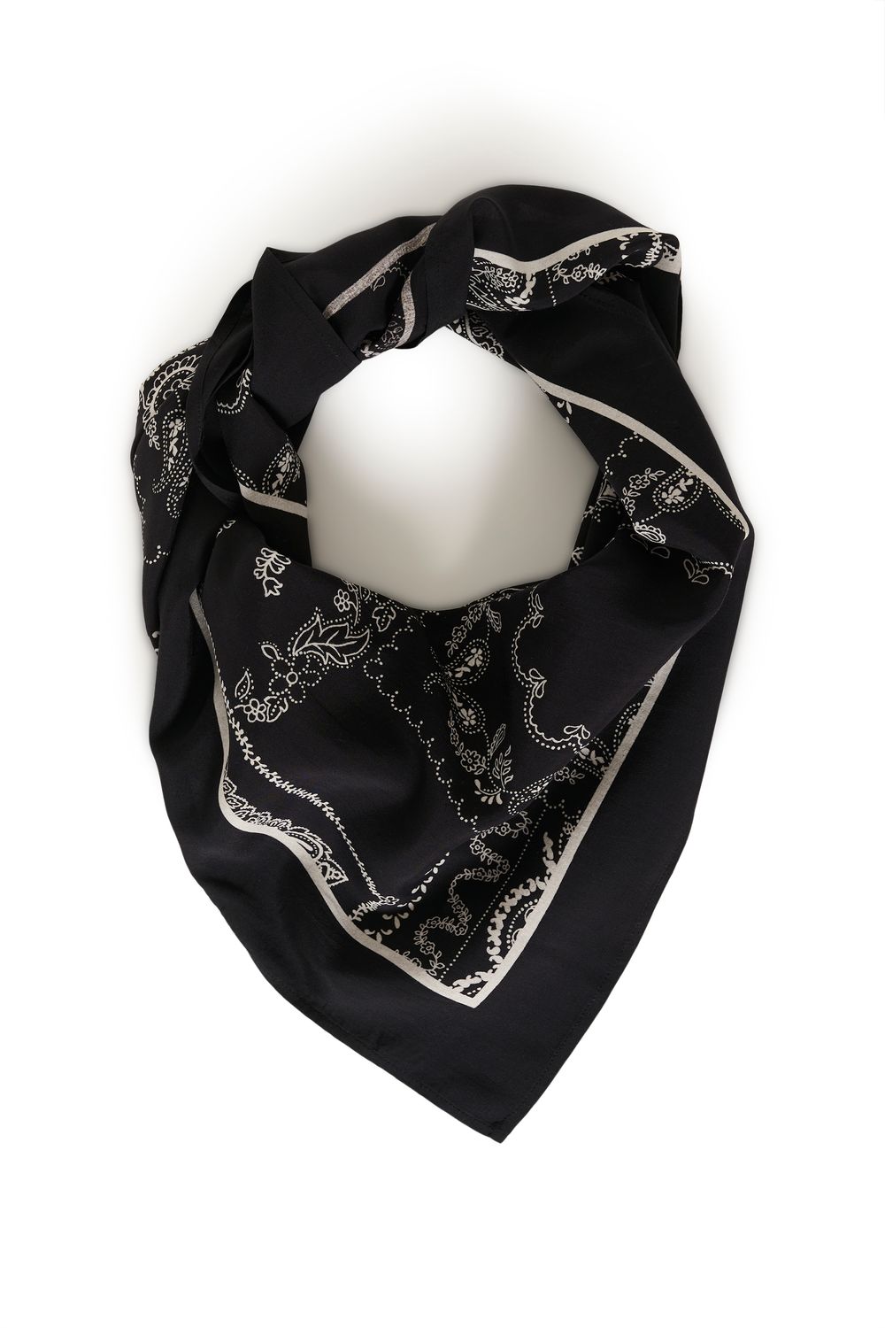 Kaffe Foulard paisley noir et blanc 10512184